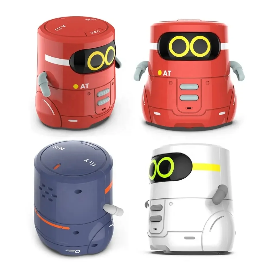 Electric Intelligent Mini Inductive Robot Interaction Guessing Animal Card Game Dancing Robot B/O Robot Toys For Kids