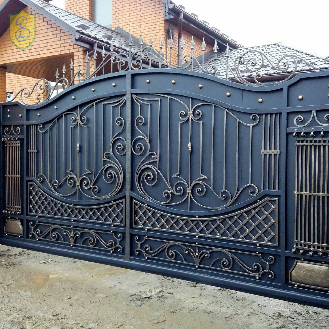 Wholesale Iron Fence High Quality Cheap Wrought Iron Fence Panel Iron Mesh Fence Gate