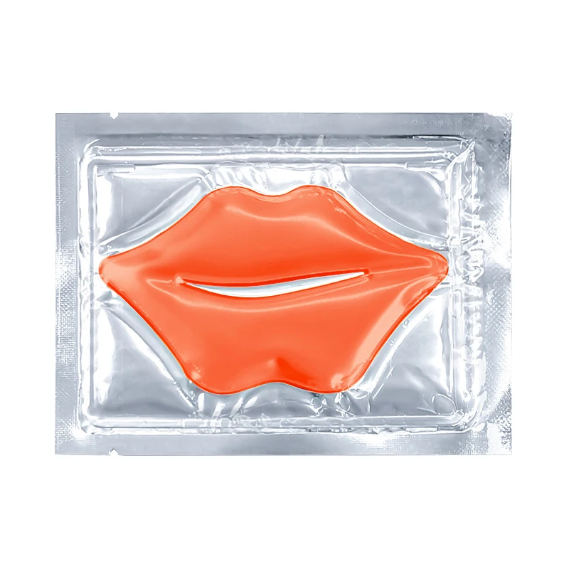 Hot selling Bulk Lip Pads Moisturizing Collagen Gel Lip Mask Sheet Hydrating Orange Crystal Collagen Exfoliating Lip Mask
