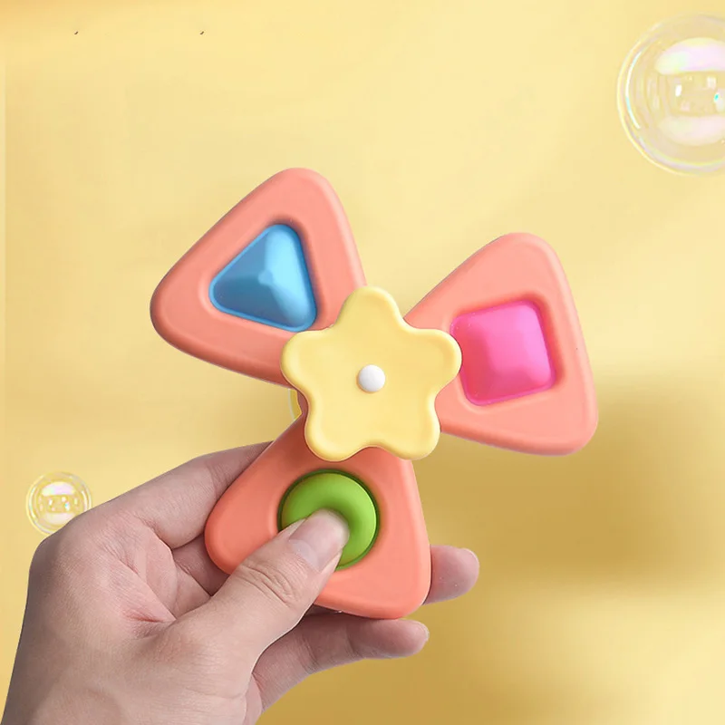 3pcs Suction Cup Spinner Toy Cartoon Animal Rotating Suction Cup Spinning Toys Baby Bath Spinning Dimple Fidget Toy