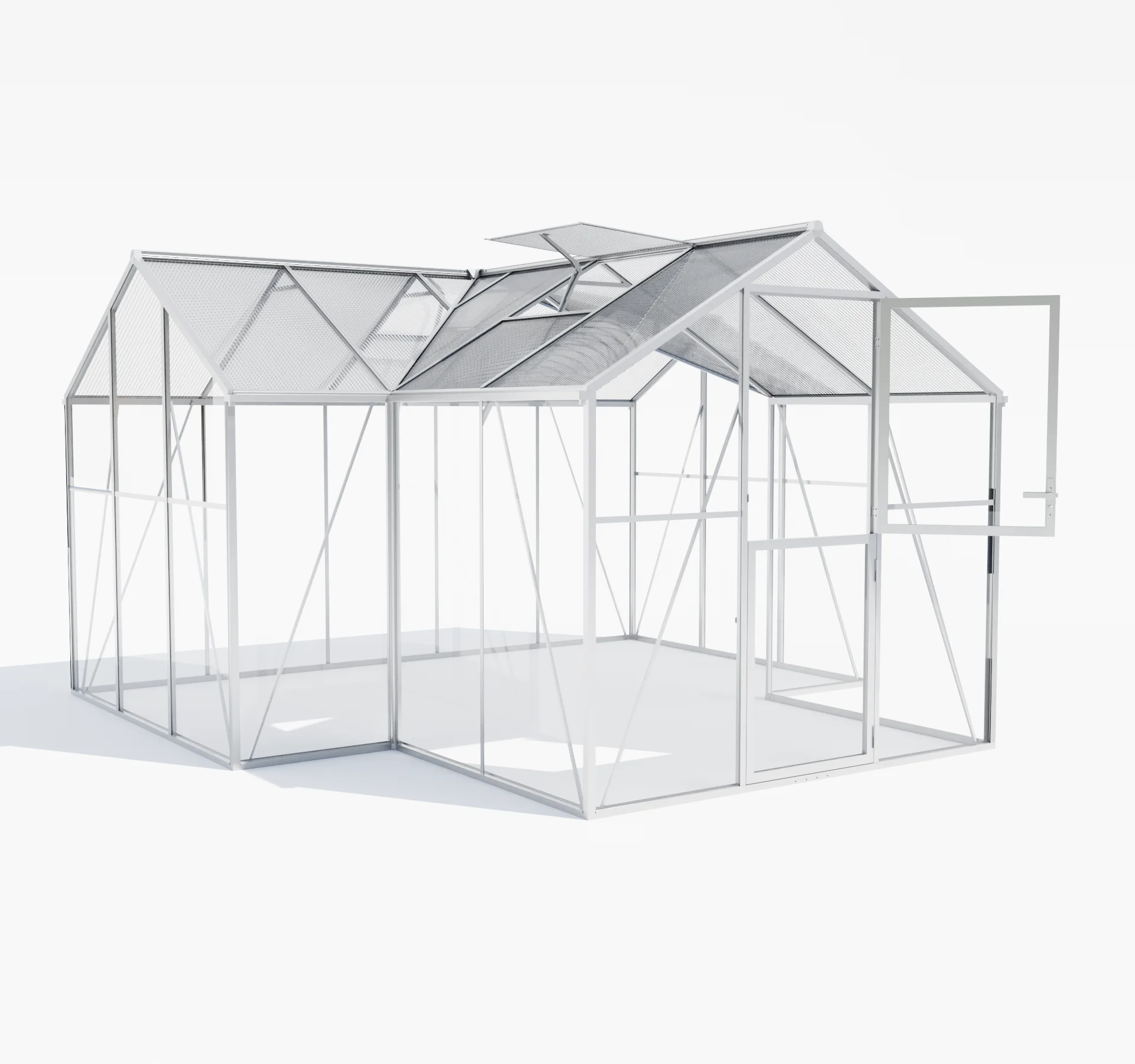 Manufacturer Sale Modern Outdoor Modular Greenhouse Kit Commercial Aluminium Alloy Small Polycarbonate PC Sheet Plastic Shed