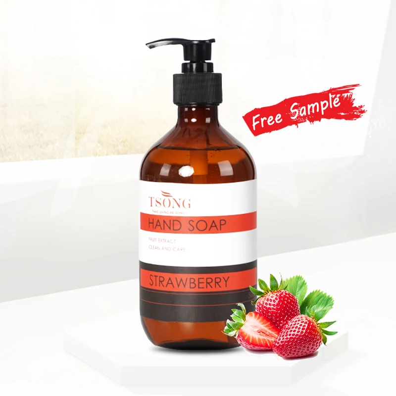 Оптовая продажа, жидкое мыло для рук с клубничкой для ухода за руками, 500 мл