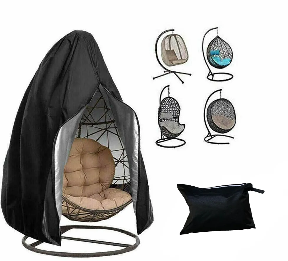 Oxford cloth outdoor swing cover courtyard waterproof eggshell hanging chair cover zipper design egg hanging chair cover