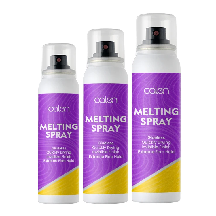 Private Label Aerosol Strong Hold Fast Dry Invisible Hair Holding Spray Daily Glueless Aerosol Lace Melting Spray