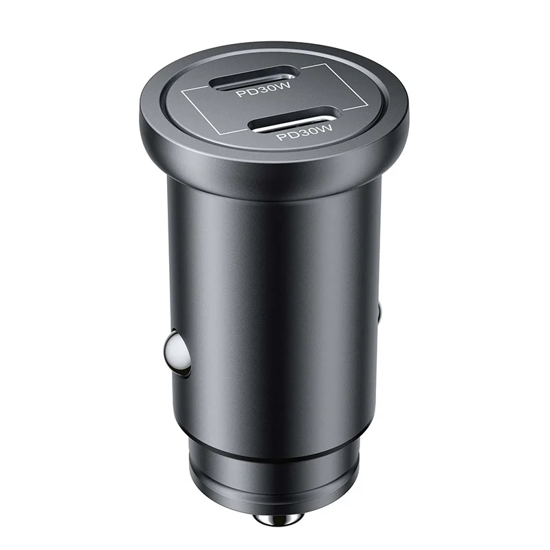 Hot selling classic durable metal shell mini car with double C port PD30W model General car mobile phone charger fast charge OEM