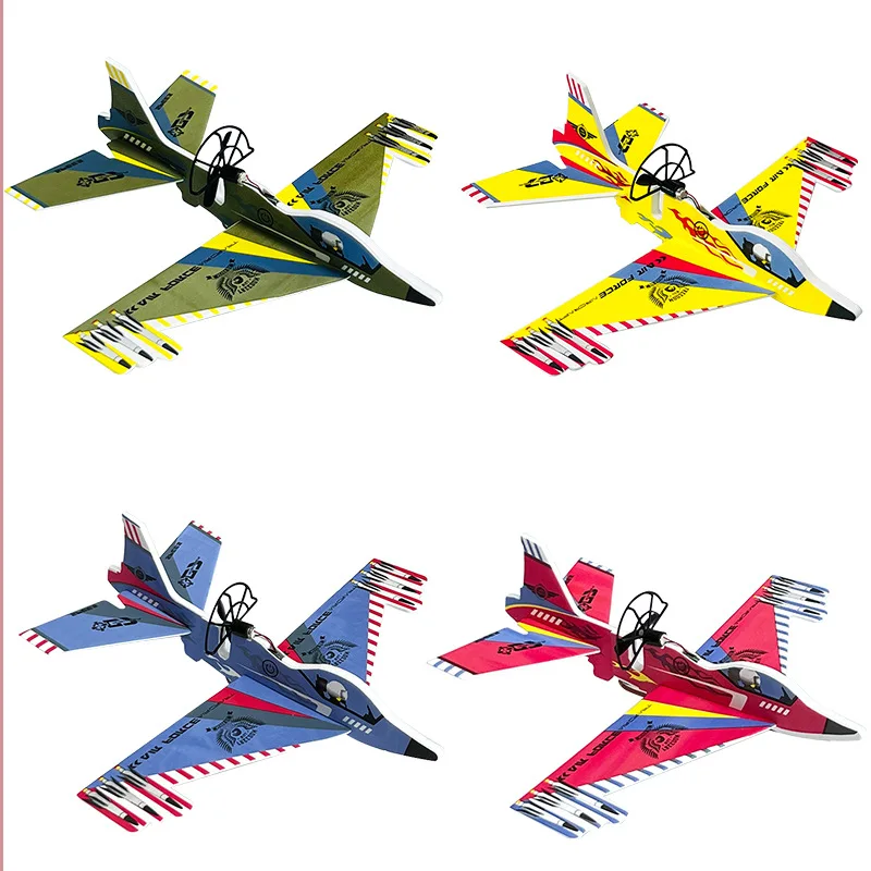 Best Selling DIY Small Airplane Toy for Boys 2-4 Years Hand-Throw Foam Glider Plane Light Educational Outdoor Flying Toy Box