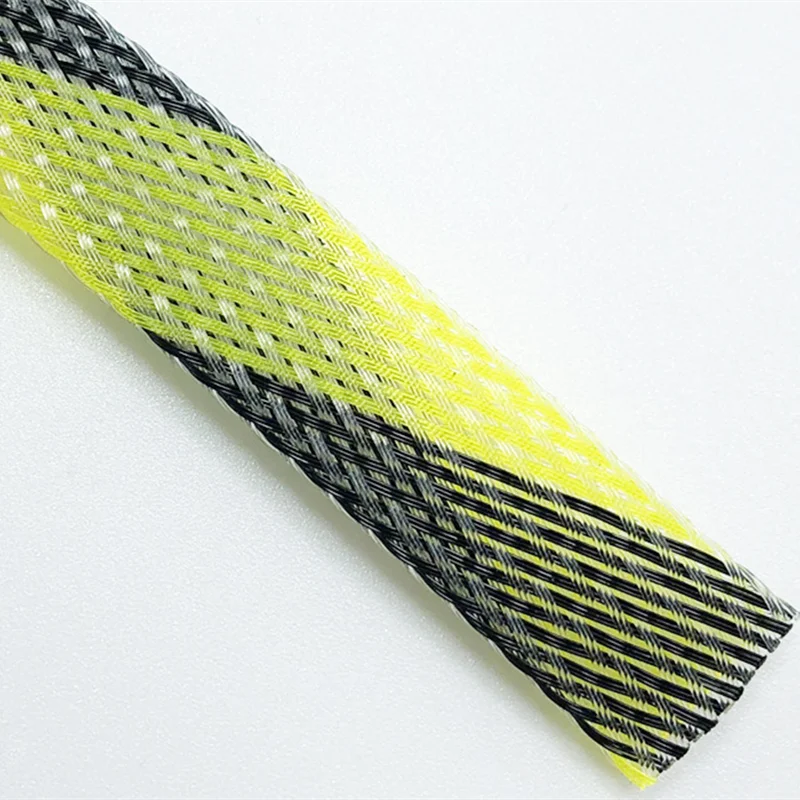 For Cable Management Black Expandable Sleeve Wiring Harness Wire Cover PET Braided Insulation Sleeving
