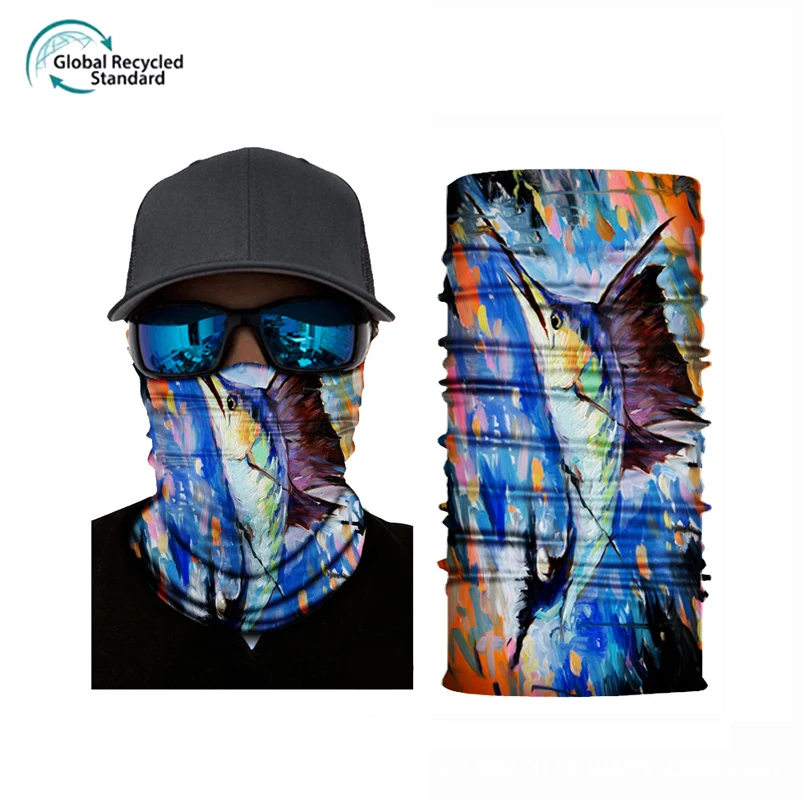 Custom Rpet polyester  Bandana snood neck gaiter breathable anti sun wind Running Cycling Neck and Face Cover gaiter neck