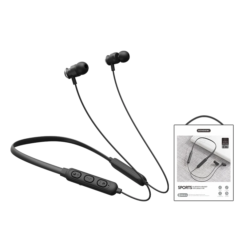 Top Sell Amazon Headphone Wireless Waterproof Sport Earphone Neckband Headset with Mic