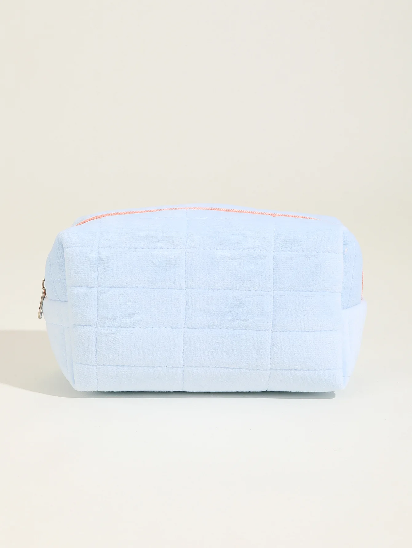 customized logo travel makeup pouch soft velvet cosmetic zipper bag custom luxury bulk quilted velvet cosmetic bag
