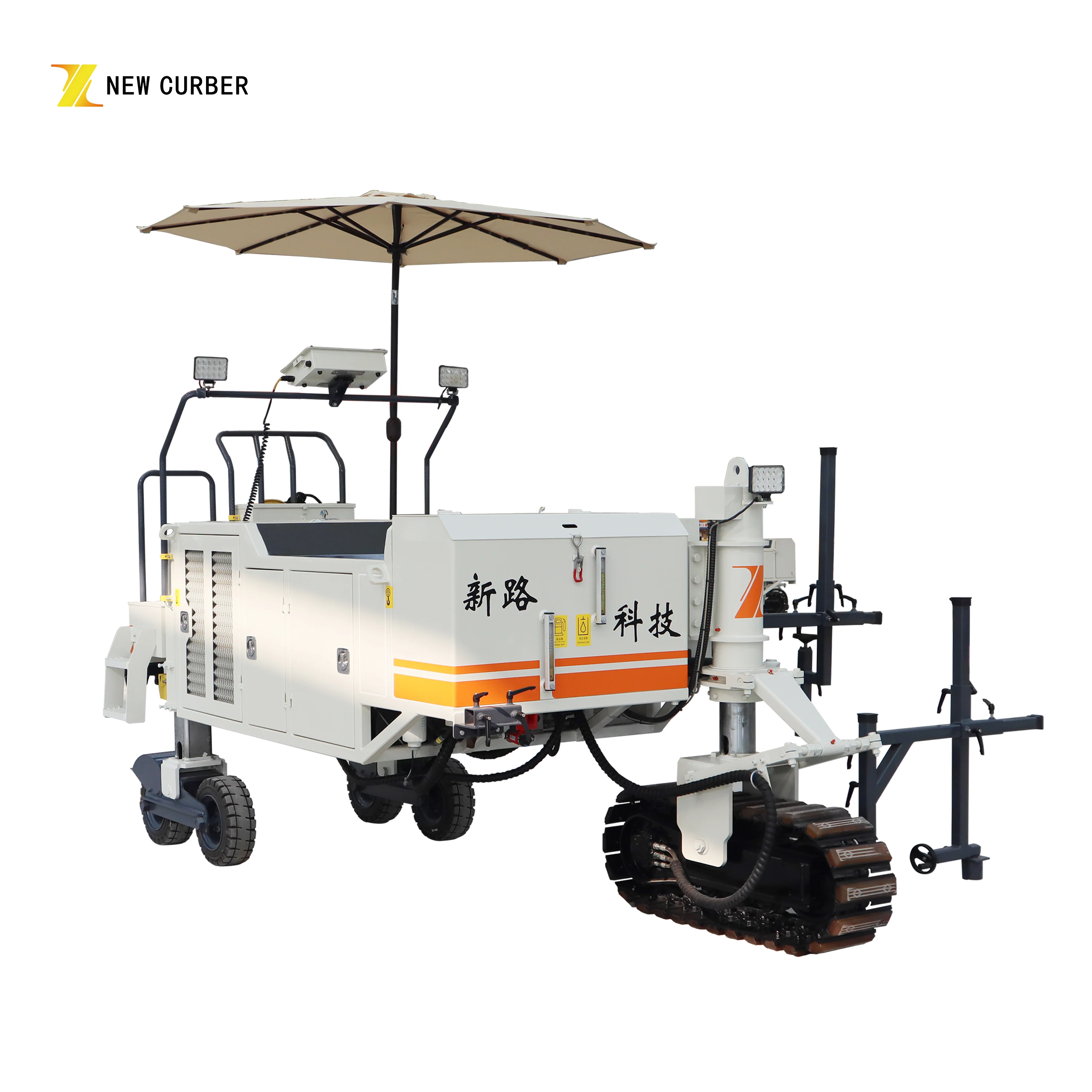 Small paver, concrete sliding mode paver, shoulder and curb concrete paver