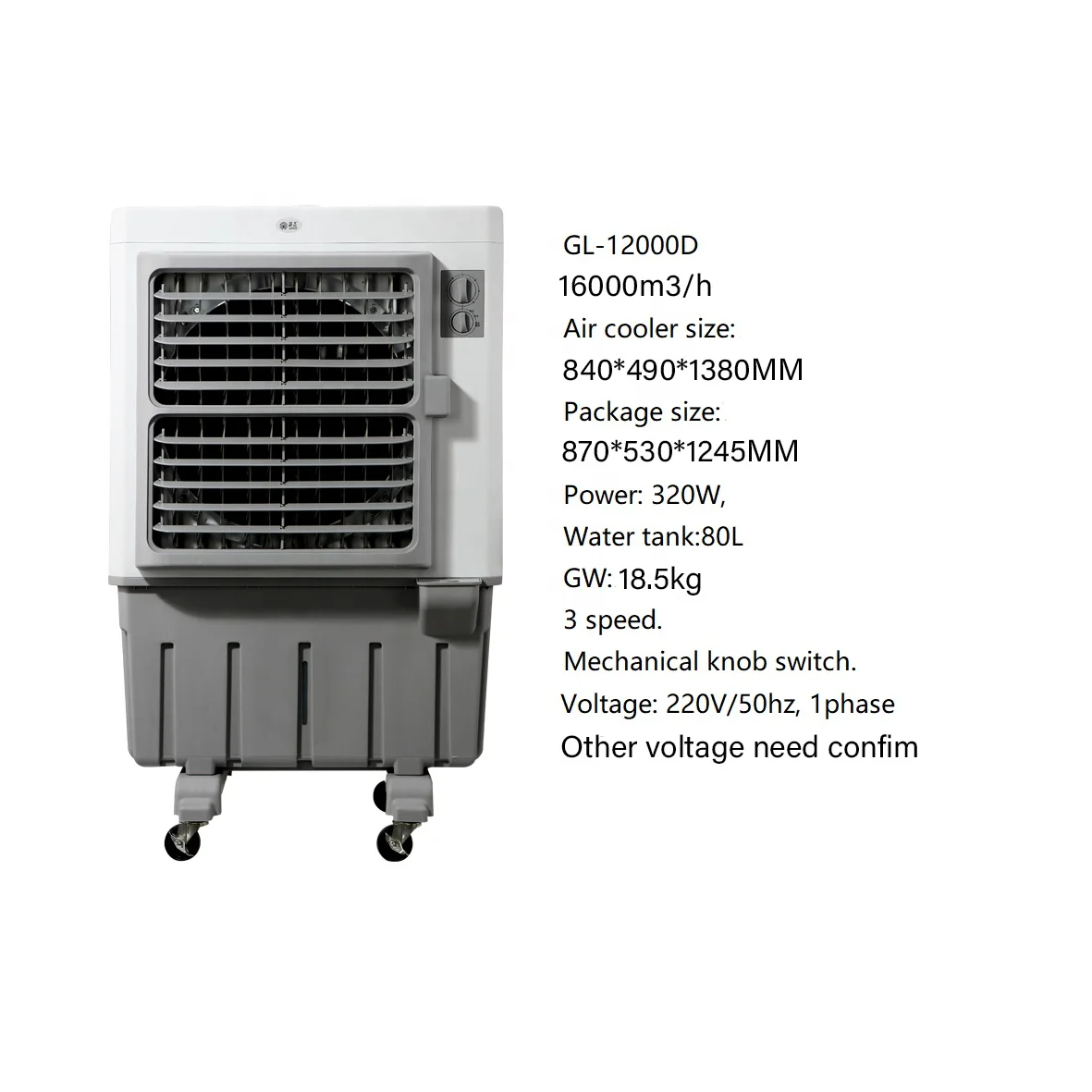 Portable Indoor Room Air Conditioner Wholesale Electric Garage Use Air Cooler Chilled Air Fan Cooling Fan