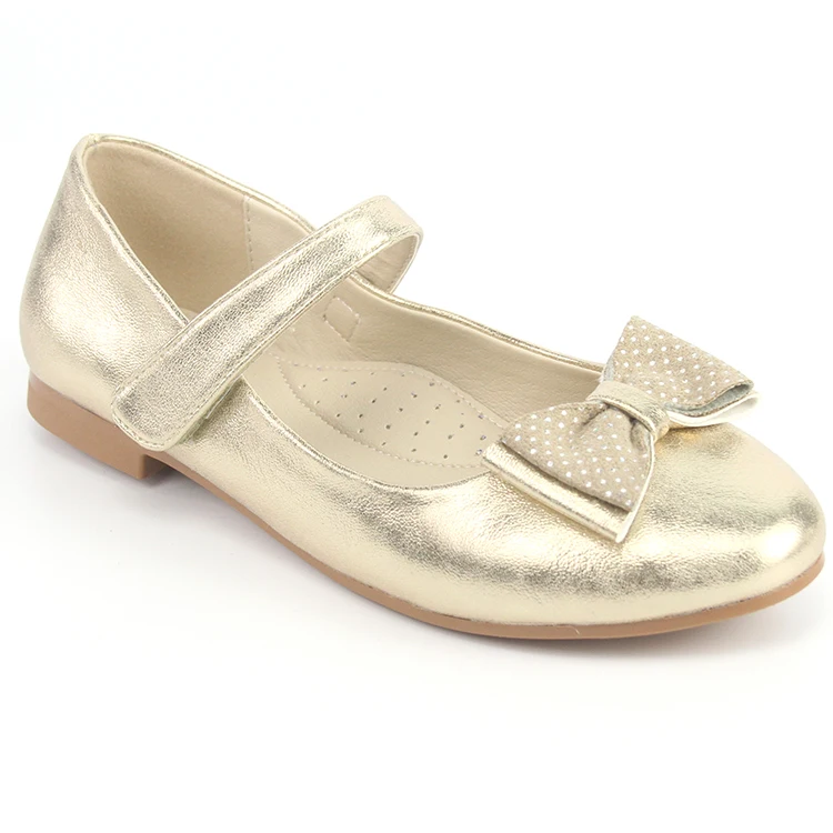 
Summer Toddler Little Big Kids metalli PU Bow Shoes Dress Girl Party School children Bow Ballet Flats Shoes 