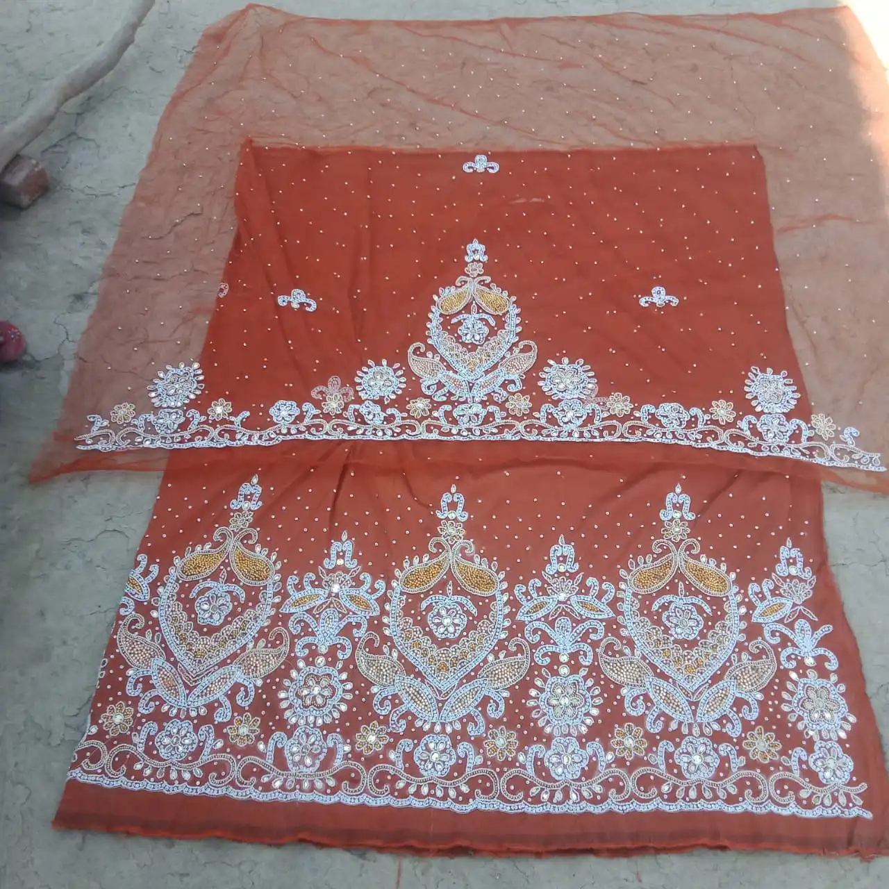 Fashionable Somali Wedding and Special Occasion Wear Unique African Style Embroidered George Wrapper Fabric Suits