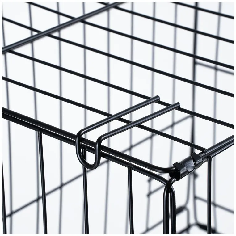 S M L XL XXL Steel Wires  Pet Dog  Cat Cage Metal Dog Crate Wholesale