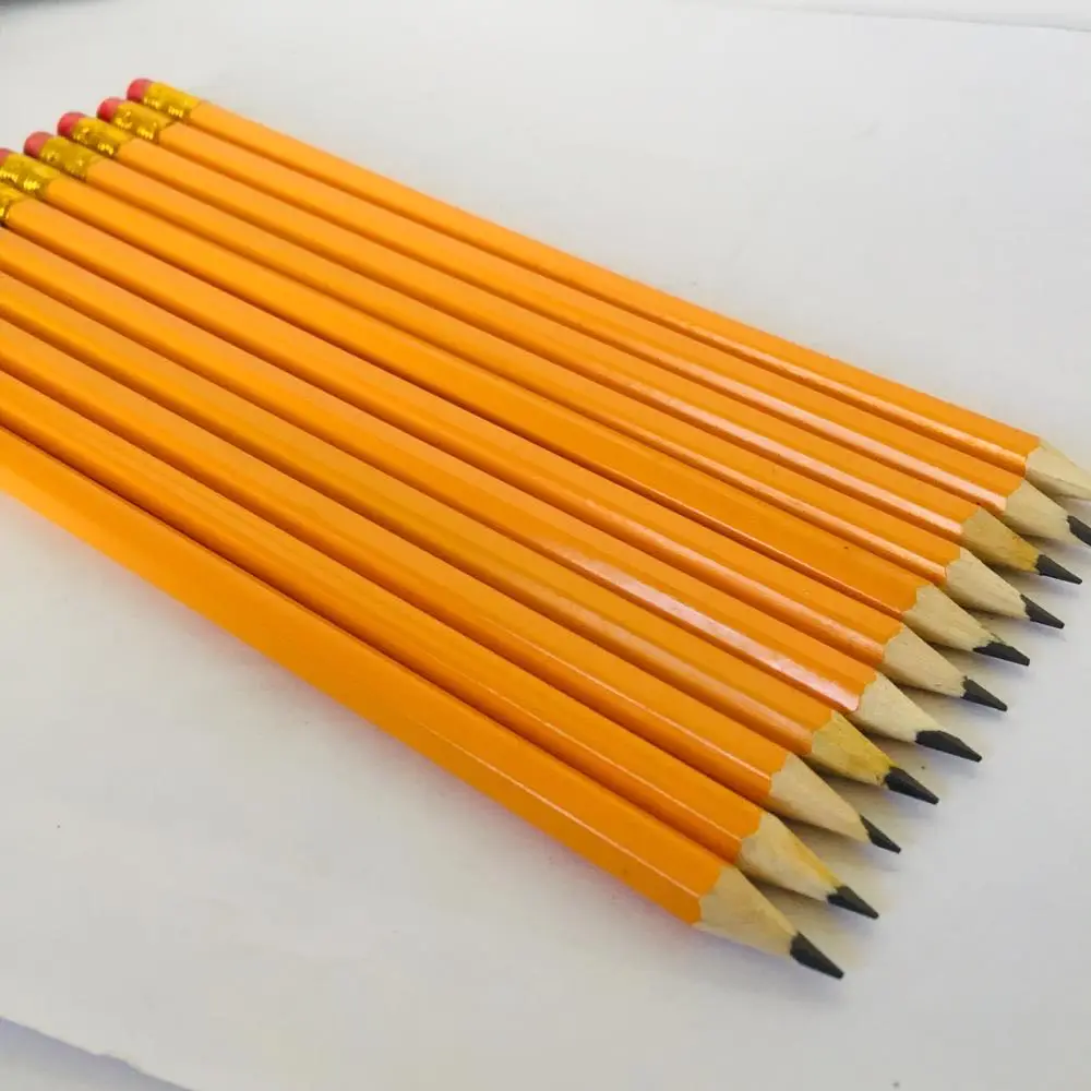 
China stationary factory cheap wholesale black wooden pencil custom HB wood pencil for OEM  (1600100367947)