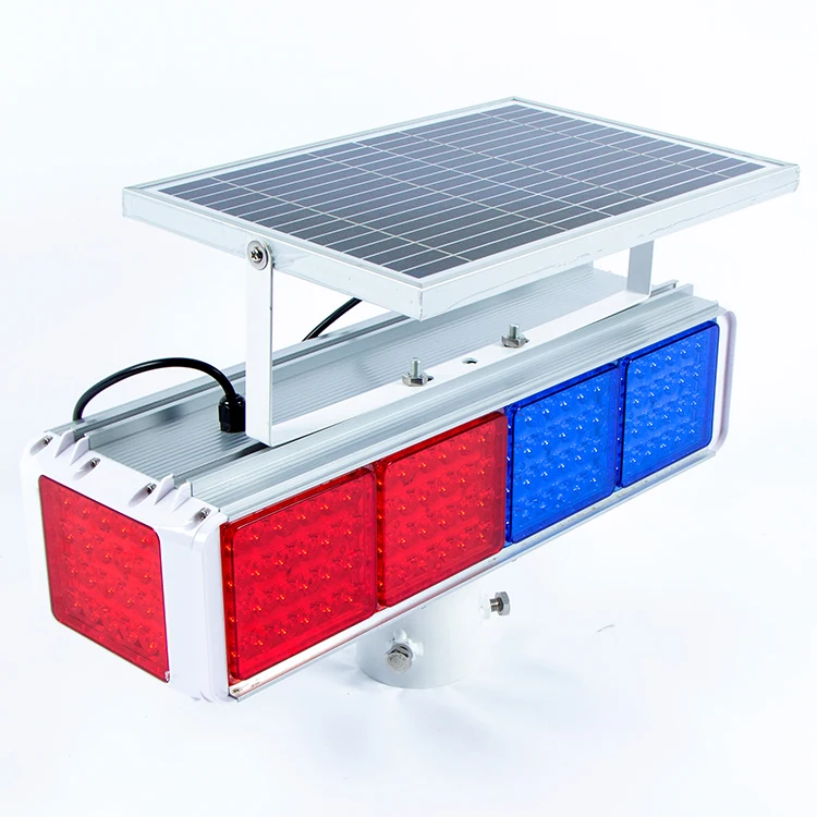 LED Burst flash traffic warning light red blue solar flashing warning light led flashing lights