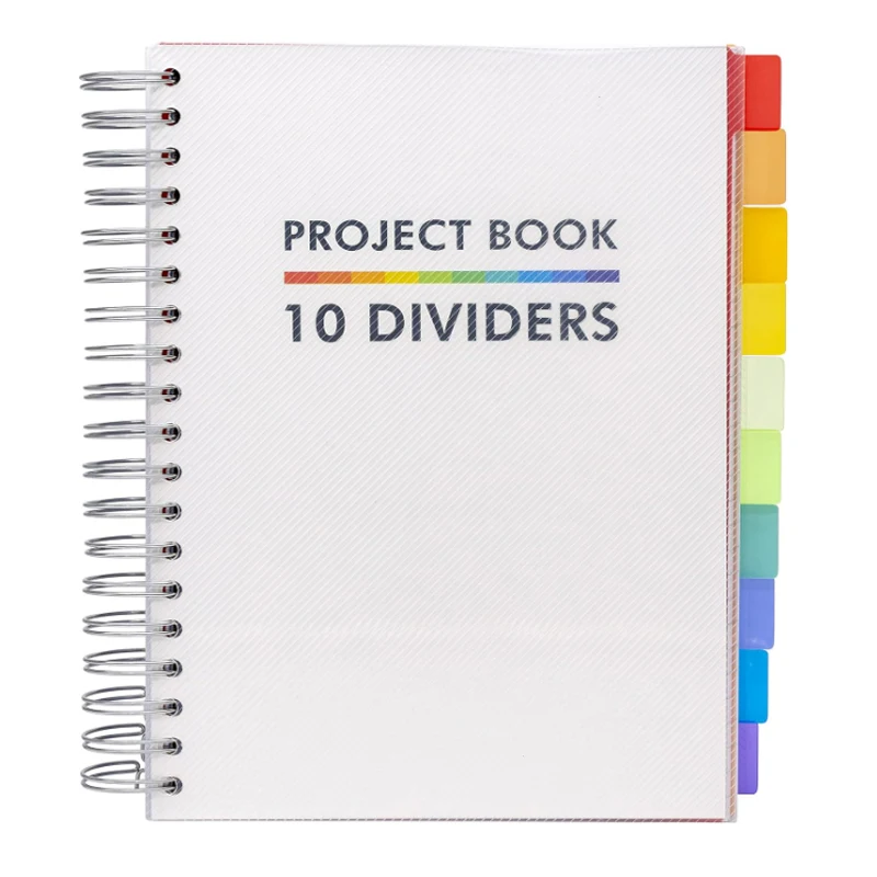 HK Subject Notebook with 10 Repositionable Dividers for Easy Organization 400 Pages of 80GSM Paper