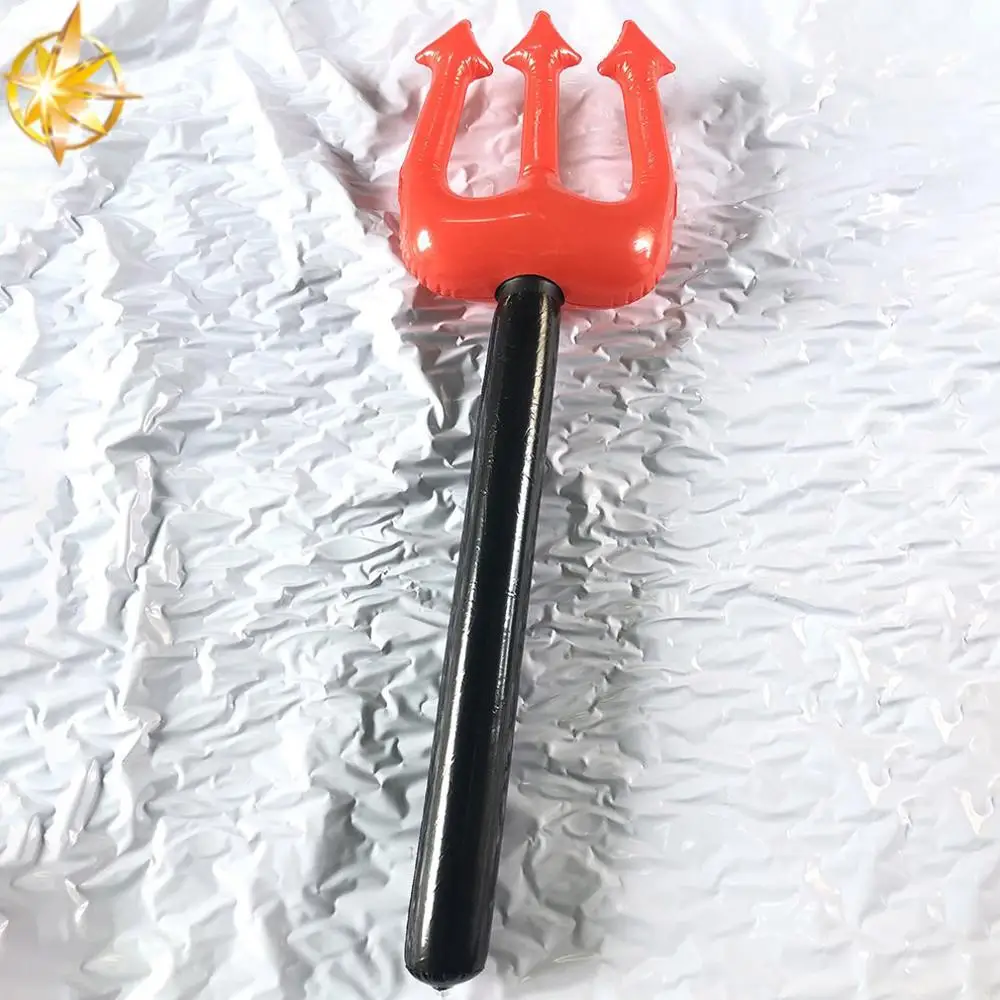 PVC children inflatable fork Halloween devil trident party toy