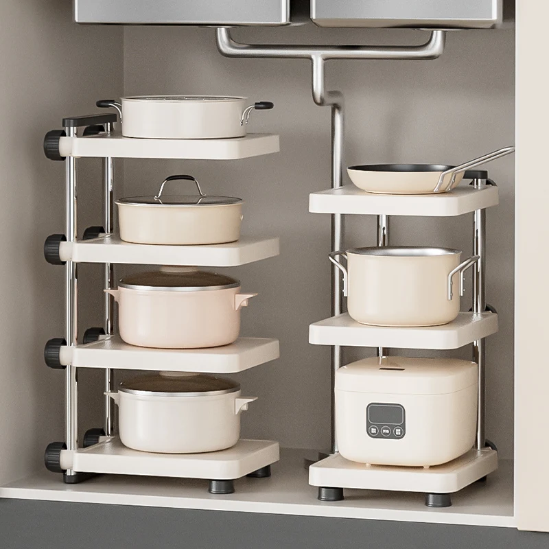 High quality hot selling multi-layer design, plastic kitchen storage rack, cutlery cabinet, cooking pot, cutlery storage rack