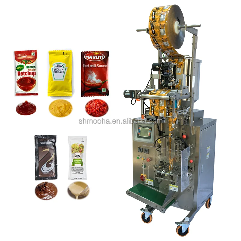 Automatic Chili Sauce Tomato Paste Packing Machine Small Pouch Honey Condensed Milk Packing Machine With Stirring Function