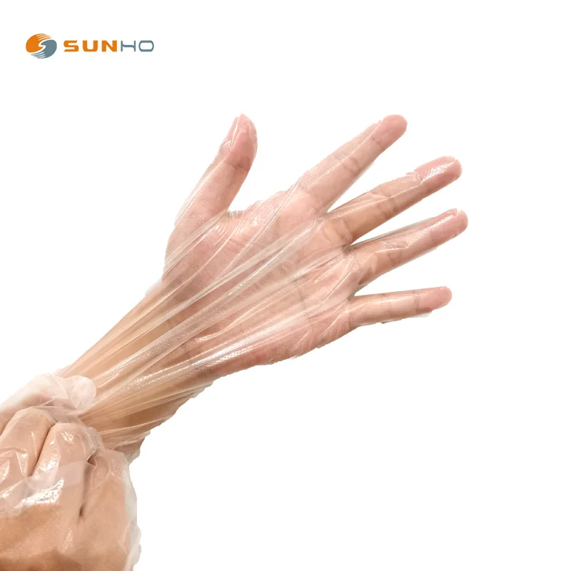 SunnyHope factory Manufacturers wholesale food grade gloves vinyl thickened transparent gloves  highly flexible