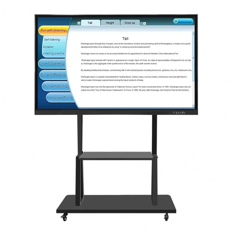 85  inch cheap prices TV classroom smart interactive board tou-ch screen all in one portable digital whiteboard interactive