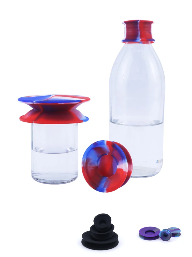 3 Sizes/Set Silicone Cover For 35mm 47mm 72mm Water Bottle Glass Bottle Silicone Sleeve Cover Cap Clean Tool Accessories