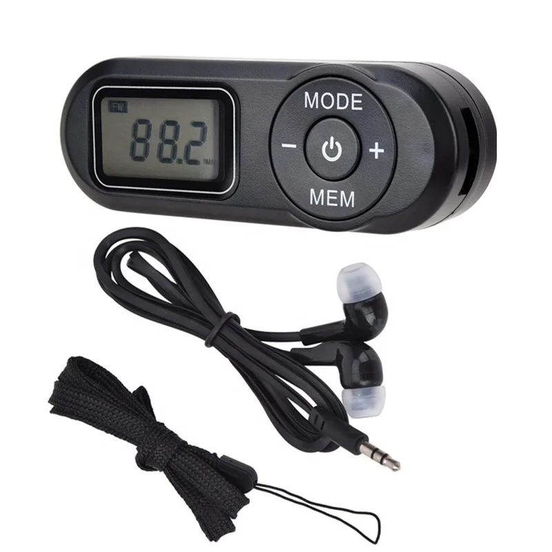 Mini Portable Stereo FM Walkman Radio Digital Tuning Receiver with Clock suit for Large Events