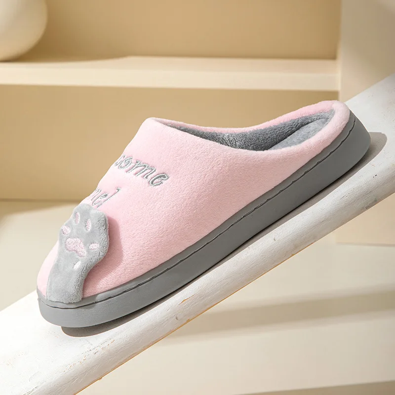 Wholesales slippers cat kt fur slipper for kids girls winter hello my kitties stuffed slippers pantoffe Pantoufles zapatillas