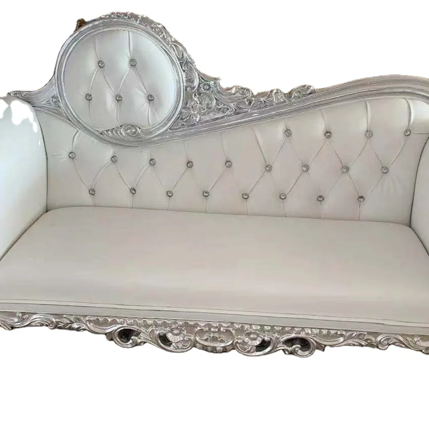 European classical home furniture gold foil wooden carved luxury counch