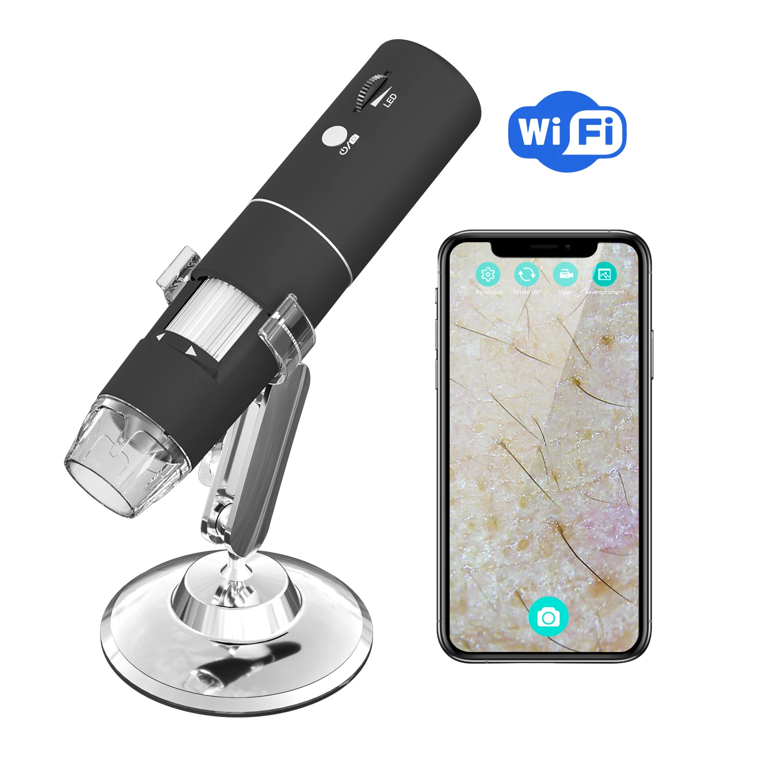INSKAM 303 Electric Microscopes 1080P 1000X Magnifier 8 LED Electric Digital WIFI Microscope Camera Phone Microscopio With Stand