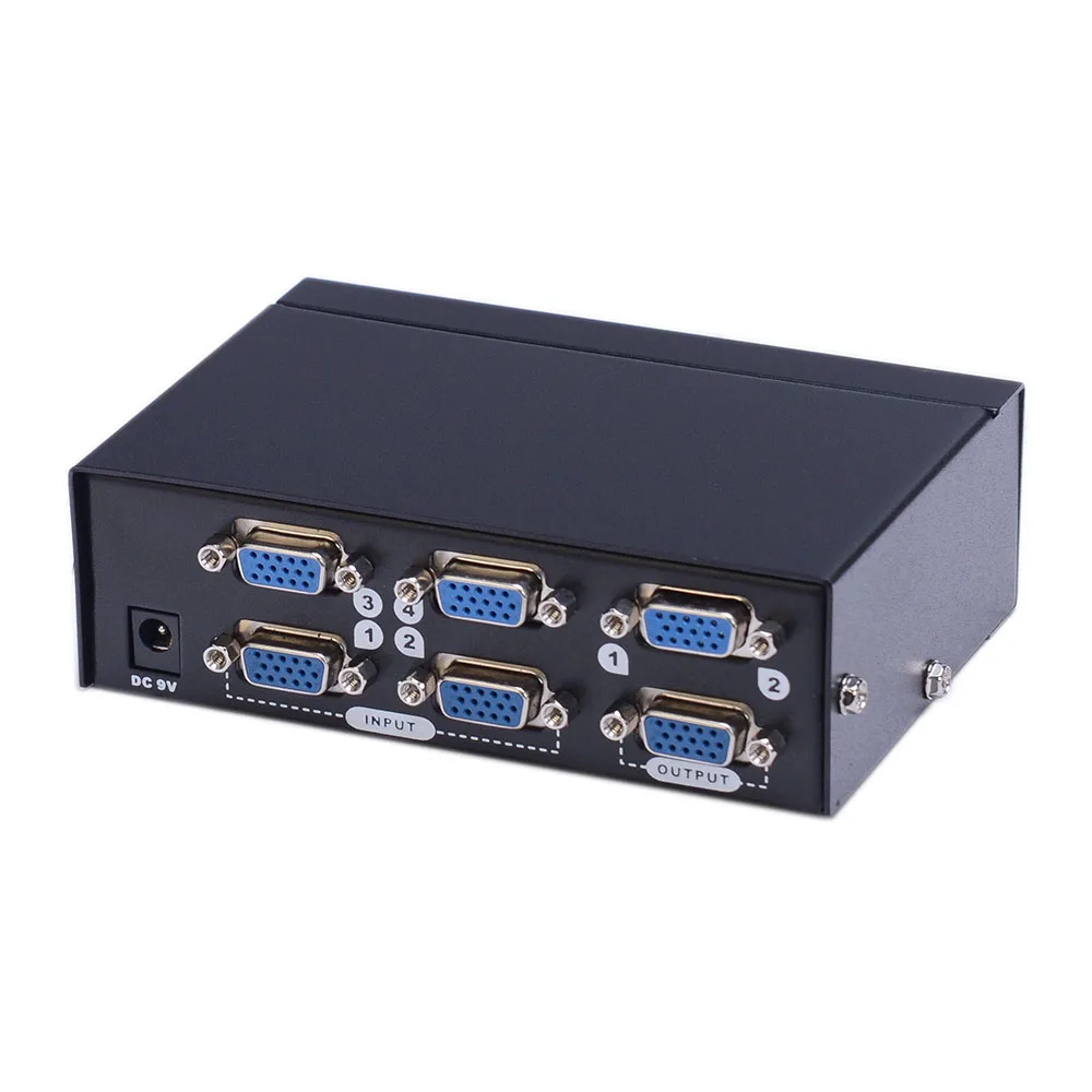 Fast Heat Dissipation 65m Transmit Distance 4 Port VGA USB Splitter Switch