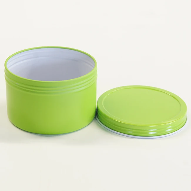 Wholesale Seamless Sealed Tinplate Box Metal Round Shape Tin Can with Screw Airtight Lid for Candle Holder, Food Storage Packing