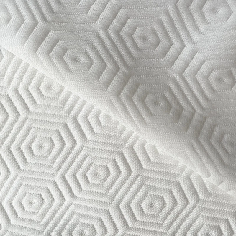 Haichun Home Textiles PE Fabric Solid Color Mattress Polyethylene Fabric Regular Hexagonal Pattern Cooling Fabric