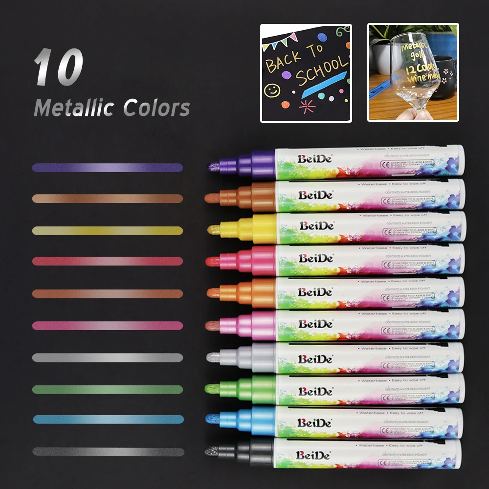 Mega 8 Pack Premium Multi colorful Liquid Chalk Marker Pen with Reversible Tip