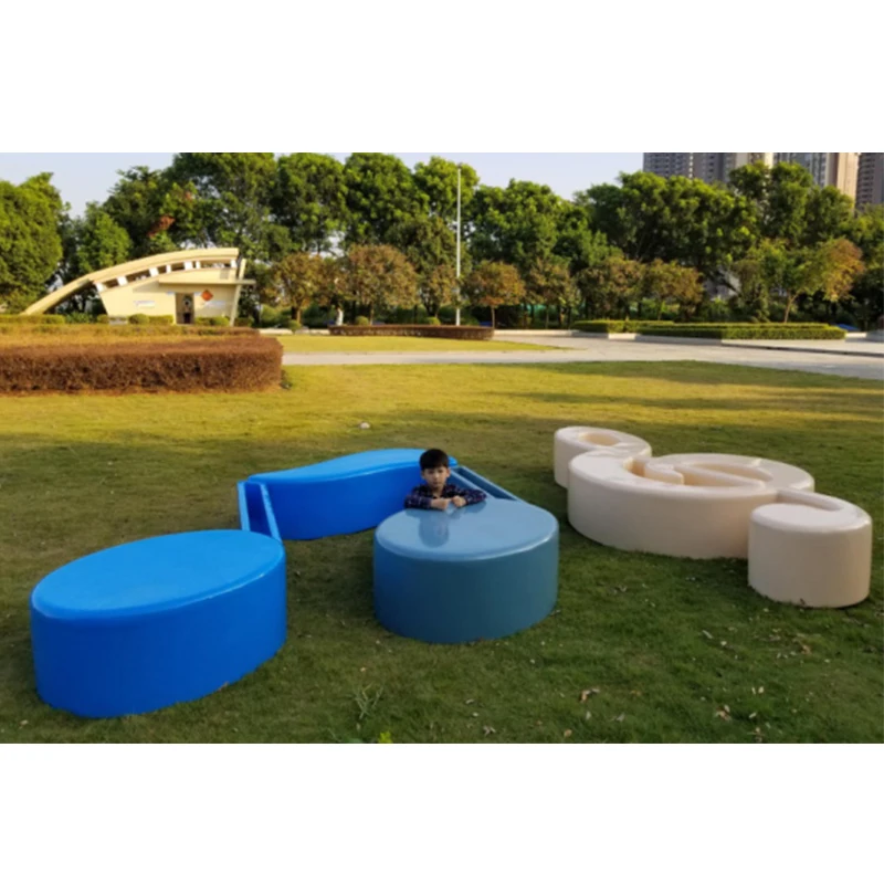 High quality durable Shopping plaza 5 seats Public benches The stars shape white bench