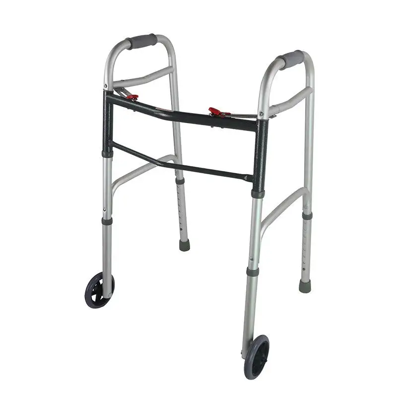 B Chair Rehabilitation Lightweight For Folding Stick Wheel Aid Curve Elderly Crutch Steel Wheels Walking Aid For The Elderly