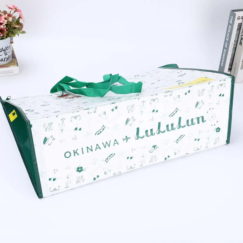 extra large transparent foldable pp woven moving storage bags for heavy duty with handles strap