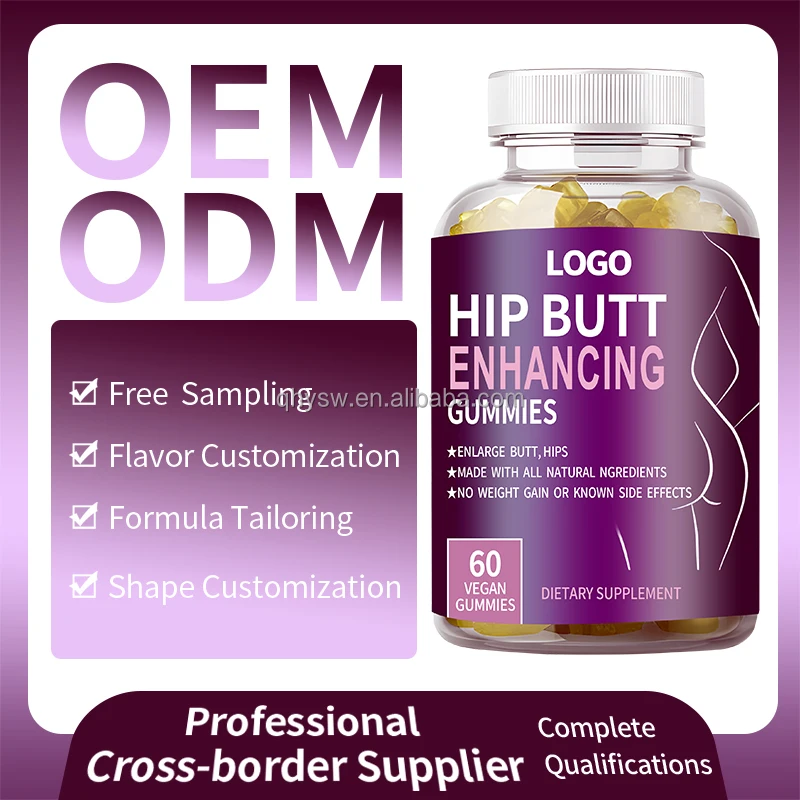 100% Herbal Based Natural Butt Enhacing Gummies Dietary Supplement booster For Women