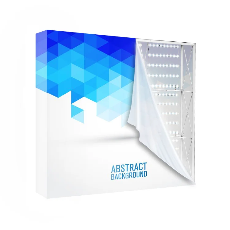 Foldable advertising trade show custom portable wall tension fabric backdrop display SEG pop up banner stand