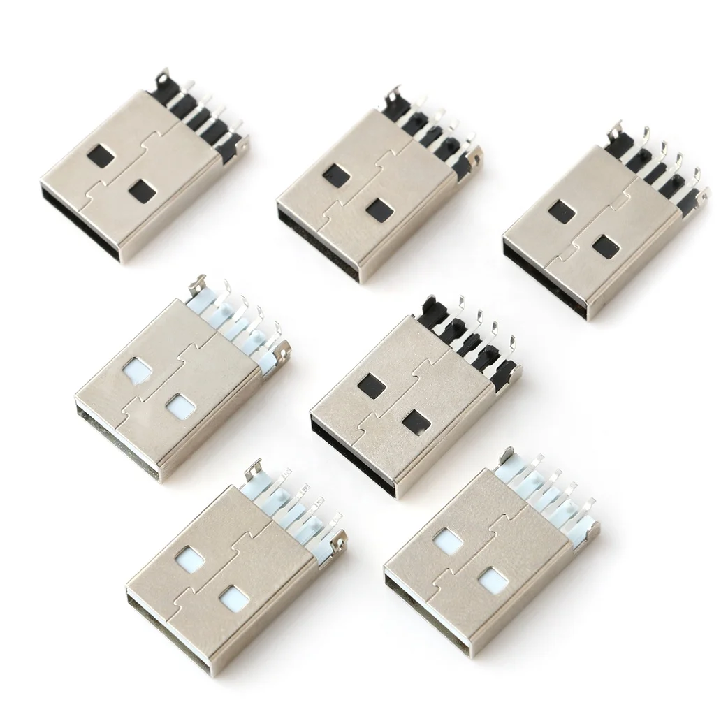 Монтажный на печатную плату 180 градусов длинный Usb-разъем типа А Usb 2 0 Штекерный