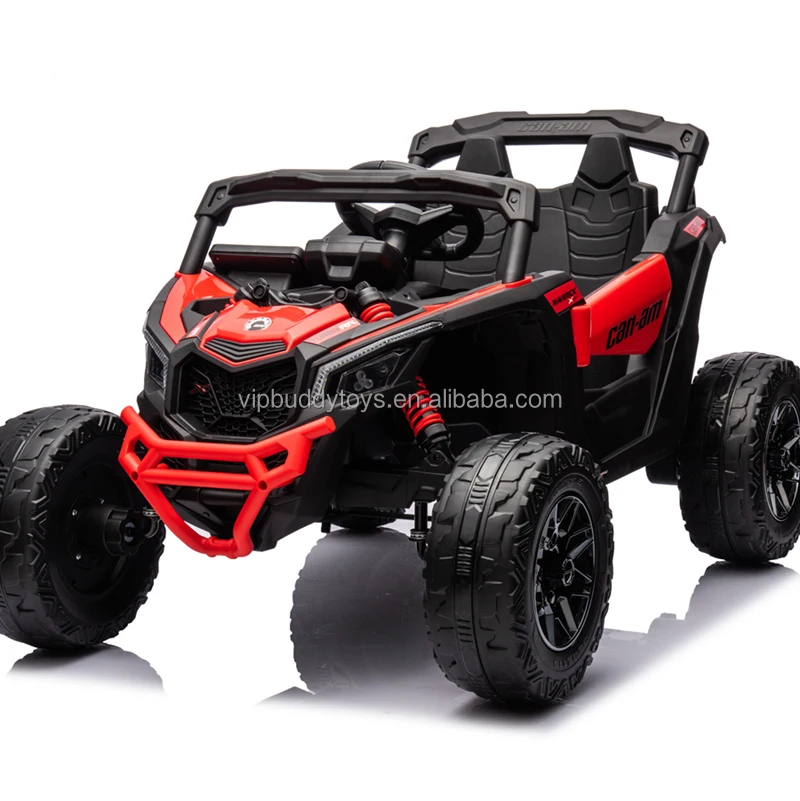 Недорогой лицензированный автомобиль Can-Am Kids UTV четыре EVA колеса Мощные Электрические 24v Can Am Maverick X3 ездить на 4x4 с кожаным сиденьем