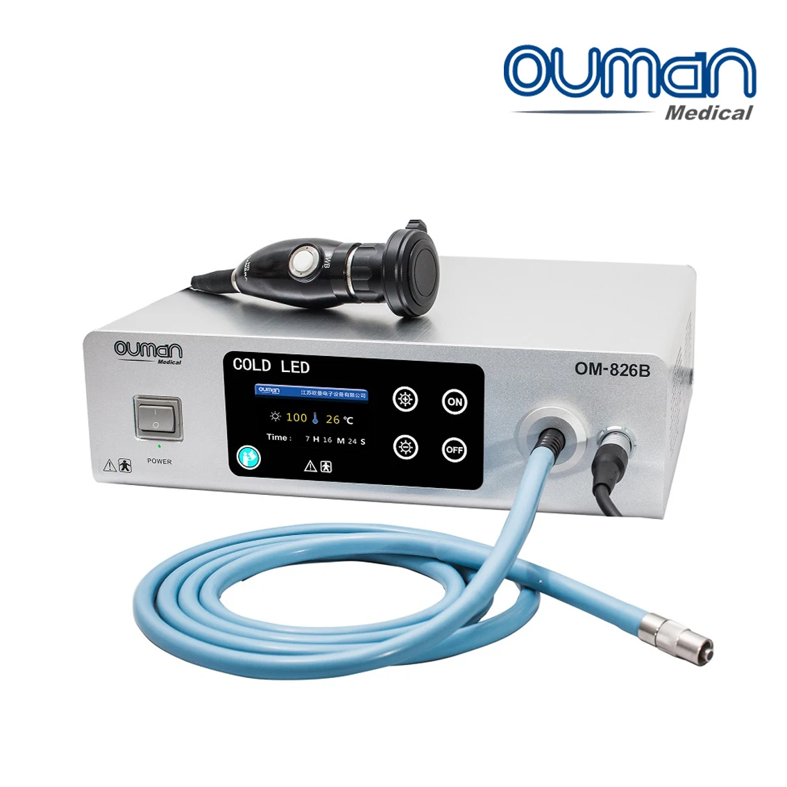 Ouman Endoscopy Camera System Tower Cold Led Light 100W Bulb LED Touch Screen