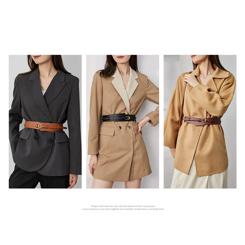 Custom Women Wide PU Leather Belt Ladies Corset Strap Adjustable Metal Buckle Coat Waist Belt for Dresses