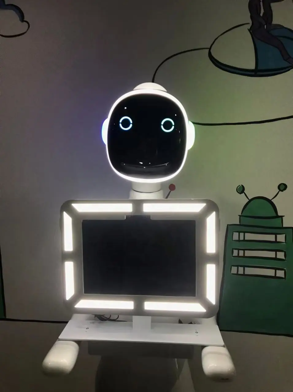 New portable mobile robot photo booth Fill light machine camera ipad selfie video Free accessories automatic spin 360 photobooth
