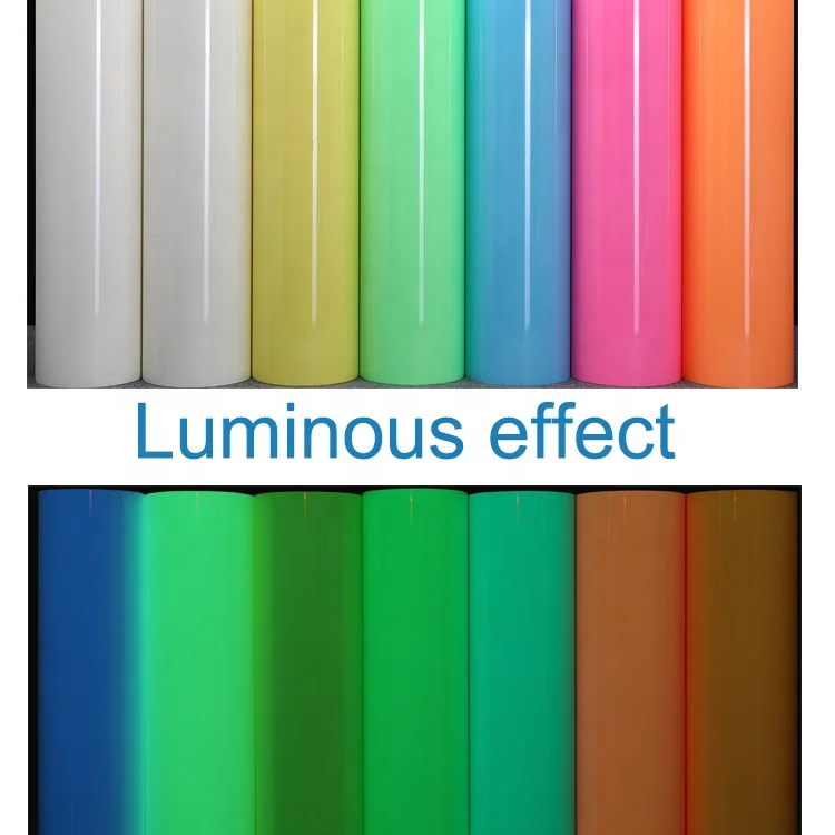 DETU Wholesale Custom Hot Sales Film Roll Luminous Heat Transfer Vinyl For
