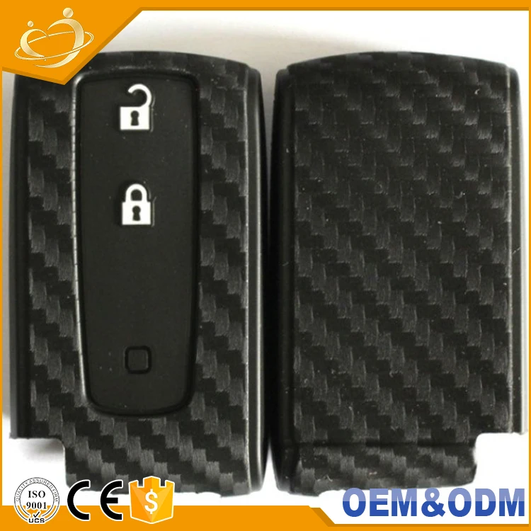 KustSoft Silicone Car Key Case Carbon Cover key ring shell  For Toyota Rav4 Aygo Corolla Camary Chr Prius Yaris Auris