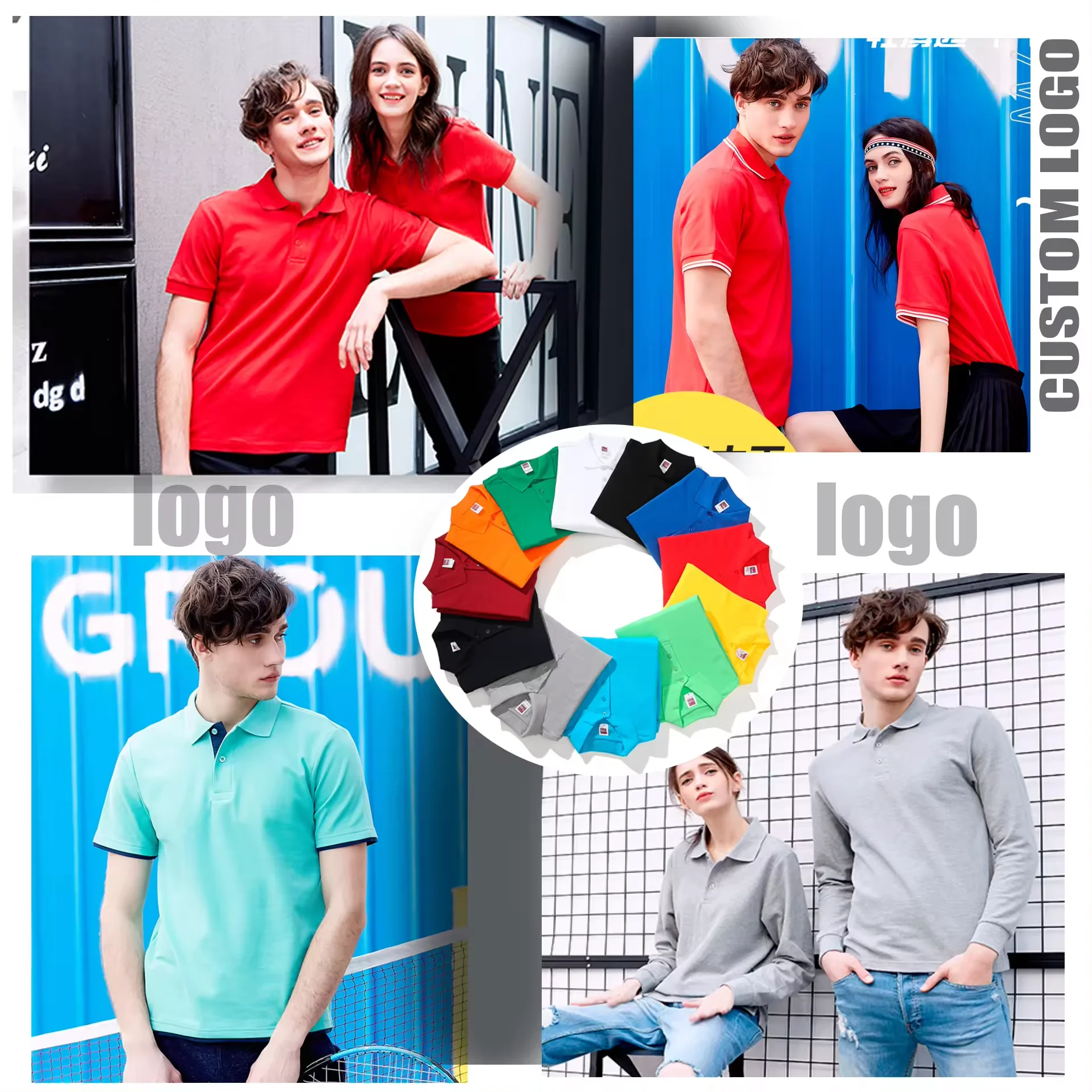 Custom Embroidery Printed Golf Usa Size Polo Pique Cotton Business Uniforms Shirts Embroidery Slim Fit Women Polo Shirts Custom