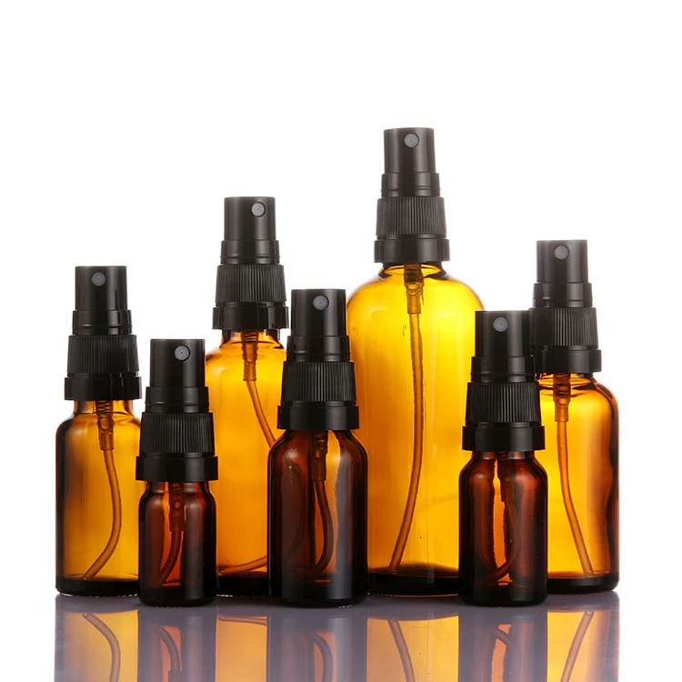 
10ml 30ml 50ml 60ml 100ml empty mist frosted cosmetic bottle brown amber glass spray bottle 